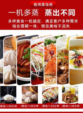 蒸饭柜商用蒸饭车小型家用4盘蒸箱220V电蒸饭机食堂大型燃气蒸柜