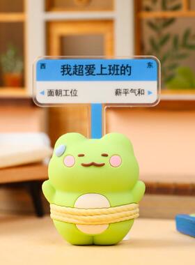 新款直销可爱萌宠汗流浃背小摆件儿童礼品车载中控台装饰树脂工艺