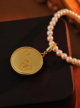 2025新款年天然巴洛克项链微镶高级感双子座气质百搭珍珠项链