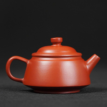 Real Force Pie teacher Zhu mud Grand red robe with small product pillar 100cc Yixing Purple Sand Pot Kung Fu Tea Furniture