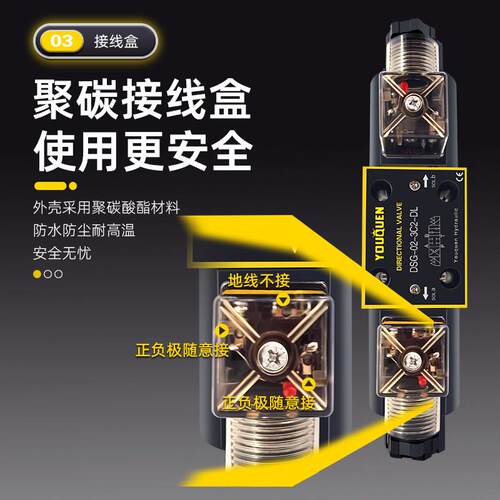 YOUQUEN油昆液压电磁阀DSG-02-2B2-DL 3C2 3C3 3C4 3C60换向阀2D2 - 图1