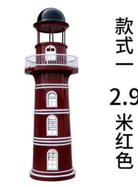 定做大型灯光灯塔模型摆件造型展示柜落地橱窗圣诞装饰室外道具