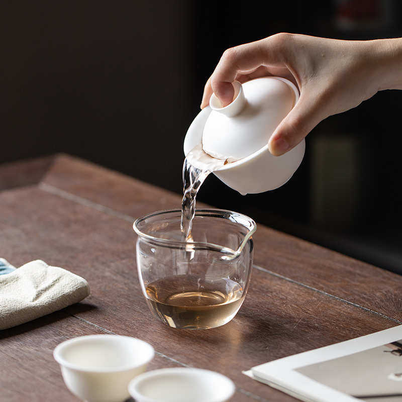 高档羊脂玉瓷快客杯盖碗茶杯户外旅行茶具便携式包泡茶功夫小套装,淘宝优惠券,粉丝福利购,淘宝优惠卷