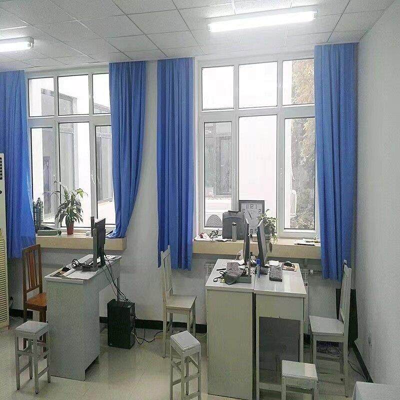 医院办公室窗帘面料纯色遮光阳台防晒定制简单学校蓝色窗帘成品,淘宝优惠券,粉丝福利购,淘宝优惠卷