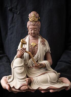 正品造陶瓷九仙文殊菩萨布装饰家观音佛像拜禅入居口装饰工艺品
