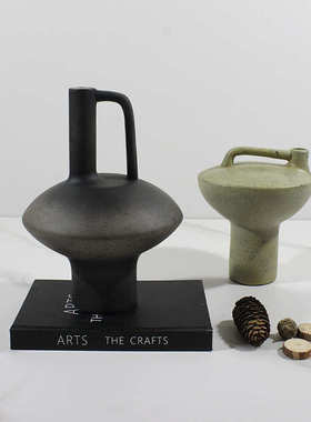 创意家居侘寂风插花花器中式复古装饰花瓶民宿样板间玄关餐厅客厅