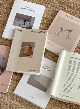 ins奶油风面 面包粉色假书英文装饰书软装彷真书装饰摆饰摄影拍道