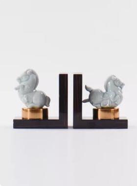 新YB-KL021中式书房玉书柜饰品马书档瓷摆件桌办面工艺品卧室公室