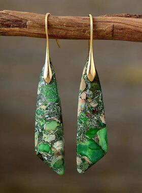 Bohemian Emperor Stone Geometric Pendant Earring Popular Nat