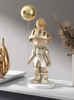 创意骑士公仔客厅摆件家居饰品玄关电视柜酒柜轻奢办公室乔迁礼物