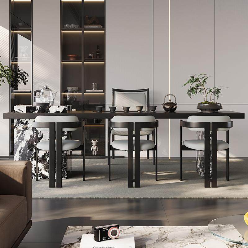 中古风现代简约茶桌椅组合别墅阳台会客设计师款高级感岩板茶台,淘宝优惠券,粉丝福利购,淘宝优惠卷