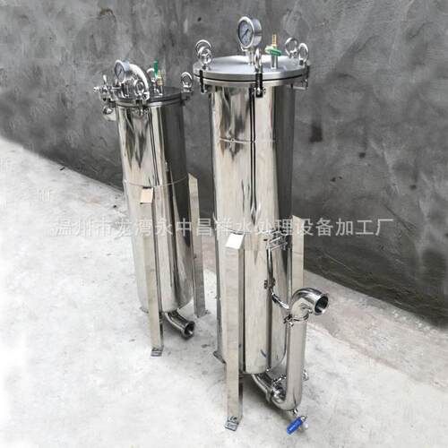温州厂家供应润滑油过滤器柴油过滤DN50平盖法兰2号布袋式过滤器 - 图0