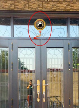 马路对大门对尖角墙角电线杆八卦镜凸镜门口化解八卦凹面镜子窗户