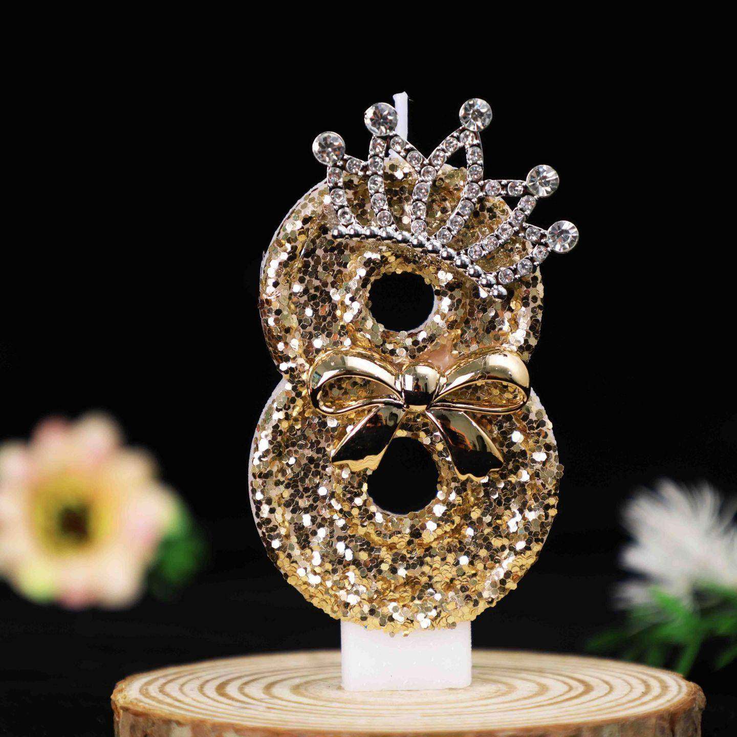 轻奢网红金色皇冠生日数字蜡烛儿童周岁蛋糕装饰女生18岁派对布置,淘宝优惠券,粉丝福利购,淘宝优惠卷