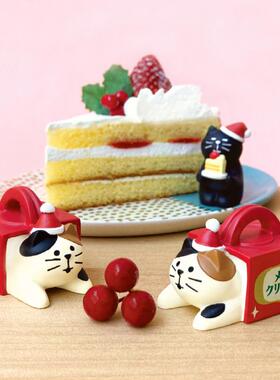 圣诞摆件 日式猫 INS创意潮玩礼物 ZAKKA树脂工艺品 圣诞老人摆件