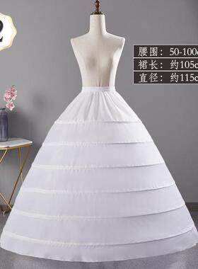 婚纱礼服裙撑加大超蓬有骨内衬演出礼服洛丽塔花嫁可调节束腰衬裙