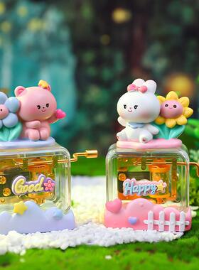 萌宠音乐会创意猫咪手摇式音乐盒天空之城八音盒儿童女孩生日礼物