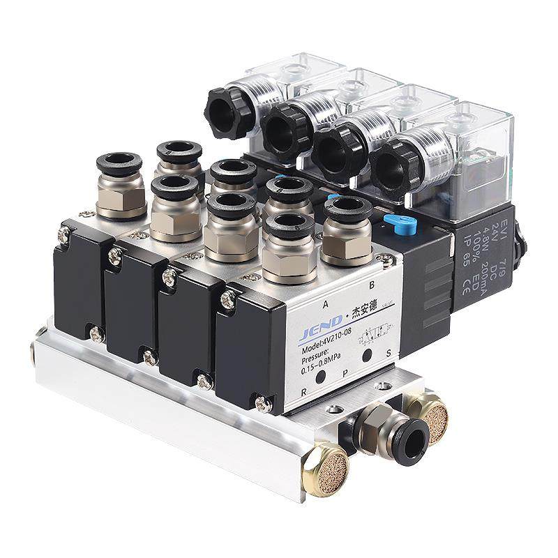 气动阀岛4V210-08电磁阀组24V二位五通电磁控制气阀汇流板底座,淘宝优惠券,粉丝福利购,淘宝优惠卷