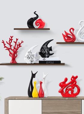 有艺术感的摆件玄关摆件柜子客厅高级感陶瓷酒柜套装新中式电视柜