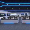 Paint command center console security monitoring room multimedia console workbench curved dispatching table