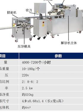 商用三道轮智能酥饼面包机 全自动欧包制作 多功能面包生产线设备