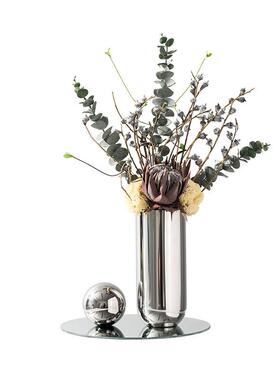 仿真花摆设客厅高端轻奢餐桌摆花酒店样板间卧室现代简约花艺摆件