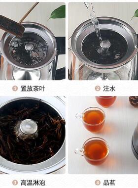 蒸汽煮茶壶安化黑茶壶白茶普洱煮茶器玻璃养生壶喷淋蒸茶器