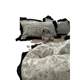 Simple black and white Hepburn style sketch rabbit lace washing cotton four-piece set bed sheet student dormitory three-piece set bed cover