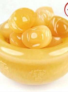 玉石黄玉聚宝盆家居摆件大号聚宝盆貔貅家居玄关摆件开业搬家送礼