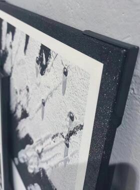 升级磨砂抽象画画彷3效果装饰画画墙壁画画酒柜电视柜摆件黑白风