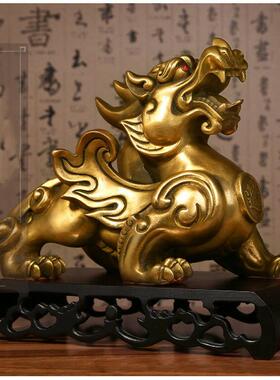 铜貔貅摆件貔貅开业礼品一对雌雄家居摆件铜器貔貅摆设