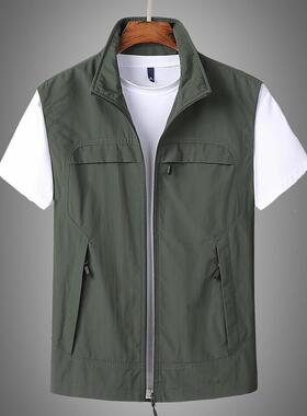 K 66581 Men's multi-pocket utility vest 士多口袋工装马甲