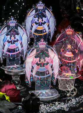 纸先生谷美亚克力立牌吧唧展示台祈月羽翼二次元人物场景装饰摆台