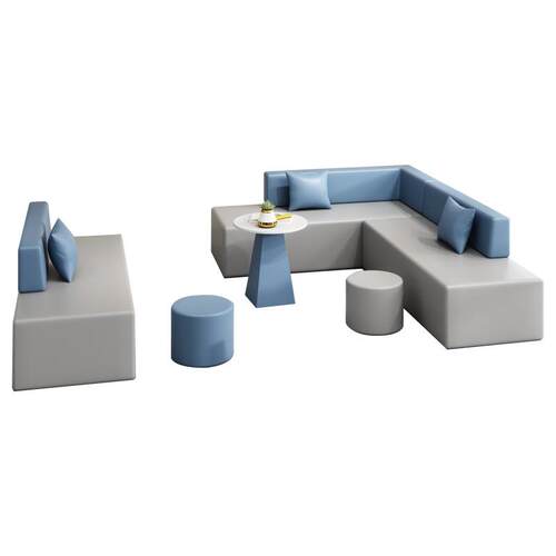 客接待培训机构休息区口晋宇腔会 简医院办公室休闲约创意卡座沙 - 图3