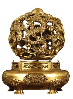全铜九转乾坤鼎摆件 九龙戏珠鼎客厅家居办公室工艺品