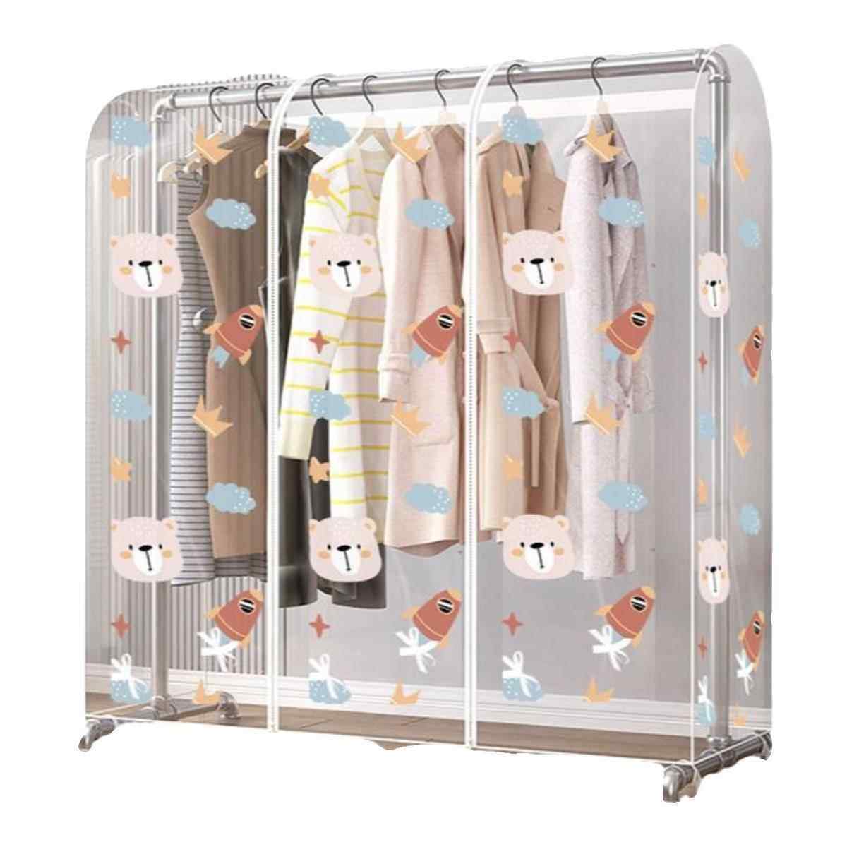 家用超高2米2落地式晾衣架防尘罩遮灰尘透明衣服罩大号塑料全封闭,淘宝优惠券,粉丝福利购,淘宝优惠卷