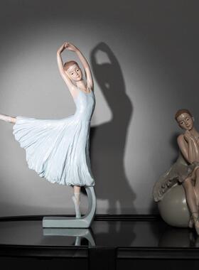 北欧孩创意芭蕾女摆件iRRW2030ns风者样板品房间公主房舞软装饰家