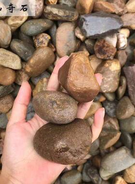 鹅卵石溪流石园林景观花园铺地景观石户外荷花池底装饰河道石头