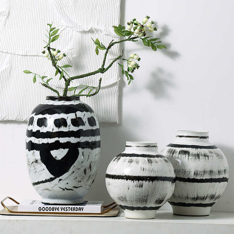 雨彤简约现代新中式陶瓷花瓶摆件样板房家居书房储物罐装饰工艺品,淘宝优惠券,粉丝福利购,淘宝优惠卷
