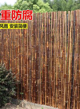 竹杆围墙竹隔断庭院围栏造景户外花园装饰防腐竹室外竹子篱笆栅栏