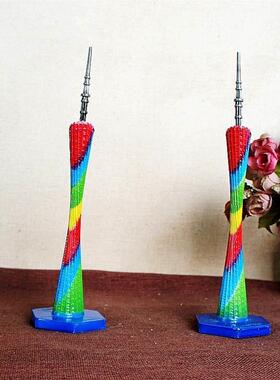 世界知名地标模型广州塔小蛮腰模型金属工艺品家居摆件旅游纪念品