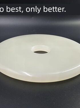 阿富汗白玉天然玉石平安扣摆件电视柜装饰品客厅原创圆形简约现代