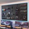 Super load-bearing hole board round hole wall hanging hardware tool rack display storage shelf kitchen household multi-purpose