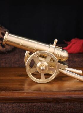 你黄炮大铜摆件大炮模型迷小钢炮桌面摆H142-2铜件