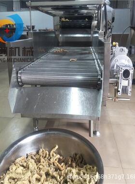厂家直供里脊肉上浆机 杰创机械炸肉条油炸线 合川肉片油炸机器
