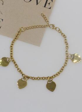 跨境桃心手链不锈钢刻字爱心母亲节家庭名字手饰源头厂家