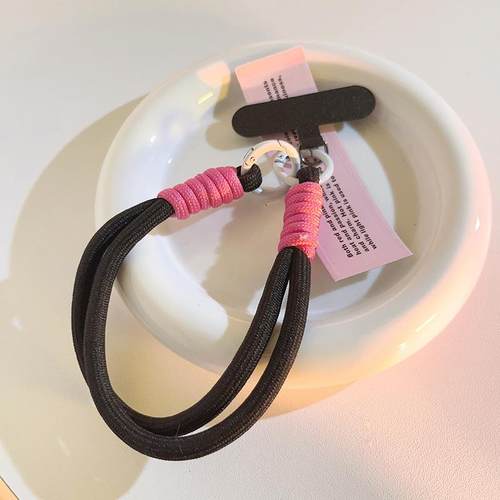 简约ins纯色双链腕带挂件含夹片短款手机挂绳钥匙扣ccd相机拍立得 - 图2