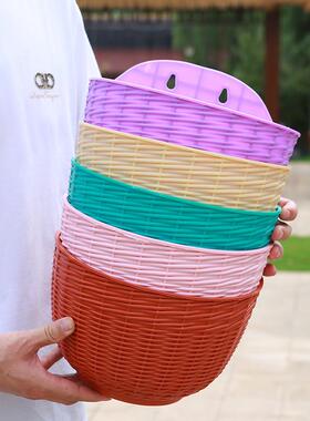 壁挂花盆绿萝墙壁塑料墙角挂篮半圆挂墙悬挂式围栏阳台加厚吊兰盆