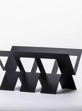 现代风格金属几何方格切割摆件书架家居客厅书房样板间软装饰品