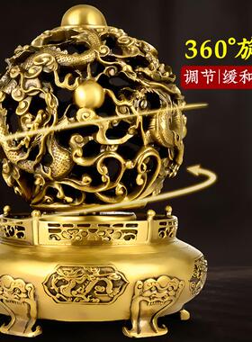 铜九转干坤青龙鼎客厅办公室家居装饰干坤鼎摆件店铺开业工艺礼品